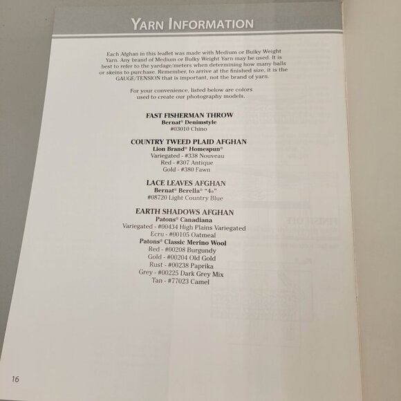 Quick Knit Textured Afghans Pattern Book Leisure Arts Four Designs - Picture 5 of 6